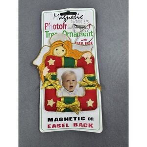 Vintage NWT Magnetic Or Easel‎ Back Angel Photo Frame Ornament